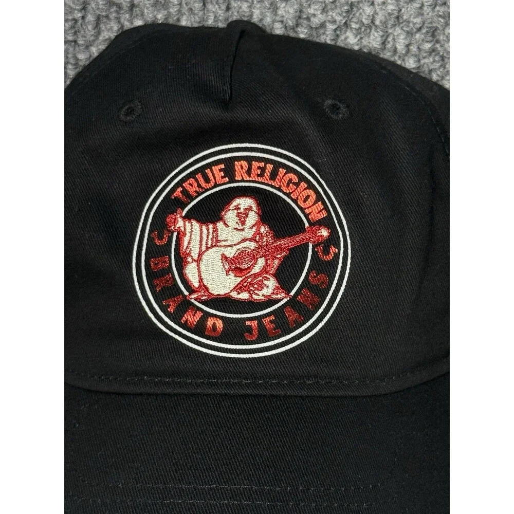 True Religion Hat‎ Buddha Foil Adjustable Cap Black & Red One Size Brand New